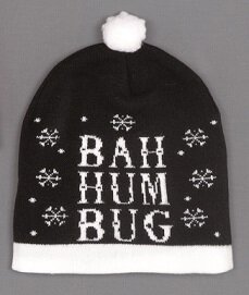 Black Bah Hum Bug Beanie Hat