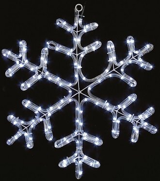 Christmas Lights Twinkling Snow Flake Design 90cm