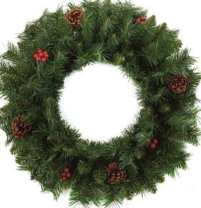 50cm Wreath Berry & Cone